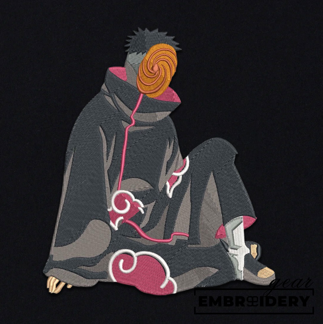 Obito Naruto Anime Embroidered Design Personalized Embroidered T Shirt Sweatshirt Hoodie Clothing NRT184