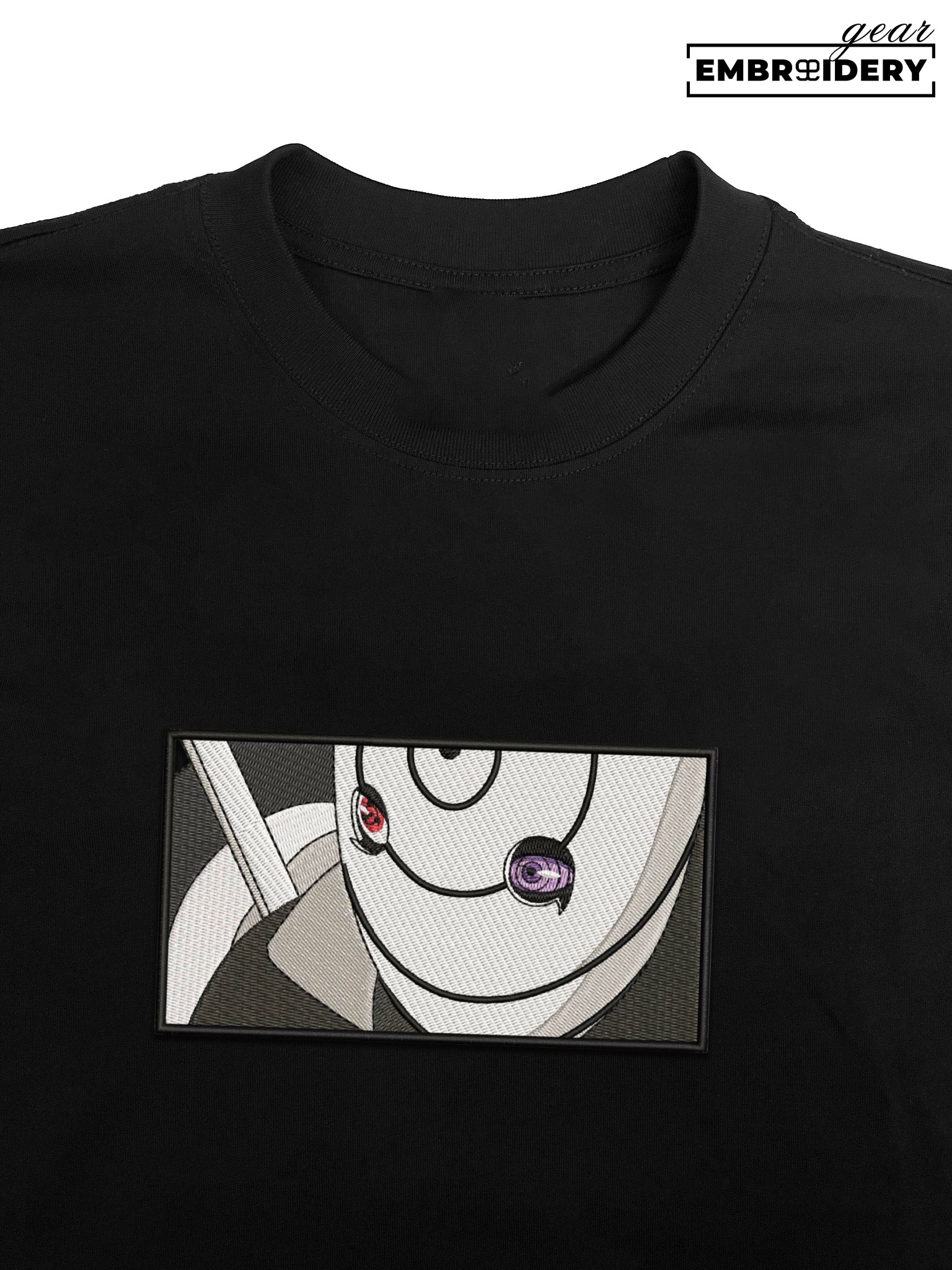 Obito mask Naruto Anime Embroidered Design Personalized Embroidered T Shirt Sweatshirt Hoodie Clothing NRT186