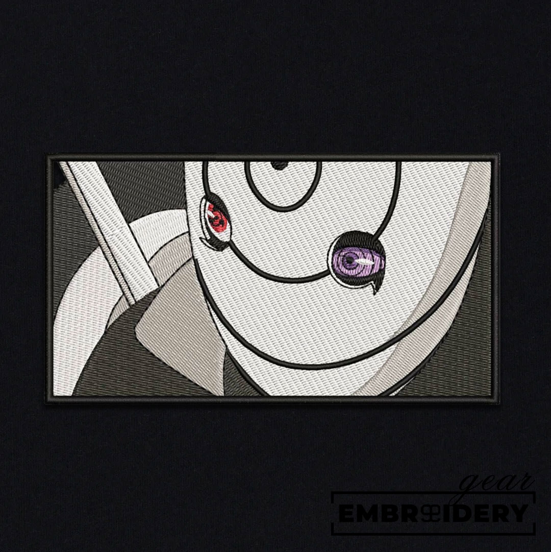 Obito mask Naruto Anime Embroidered Design Personalized Embroidered T Shirt Sweatshirt Hoodie Clothing NRT186