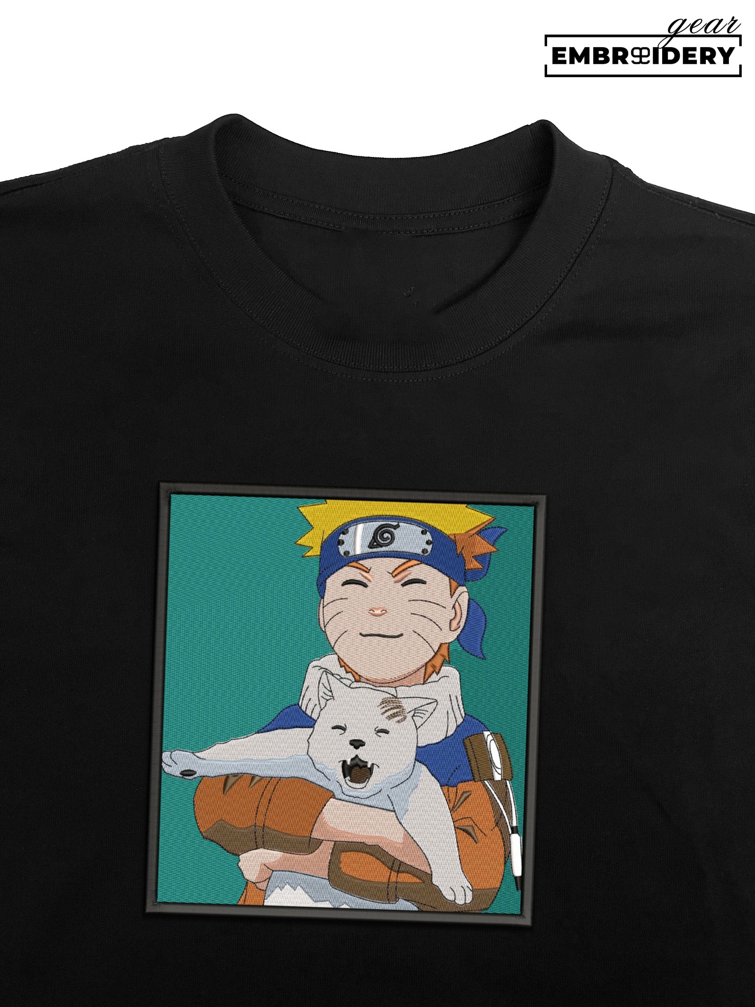 Naruto with cat Naruto Anime Embroidered Design Personalized Embroidered T Shirt Sweatshirt Hoodie Clothing NRT178