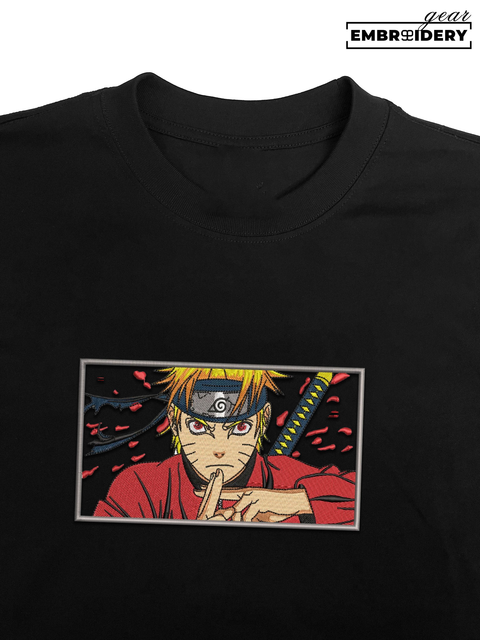 Naruto uzumaki Naruto Anime Embroidered Design Personalized Embroidered T Shirt Sweatshirt Hoodie Clothing NRT177