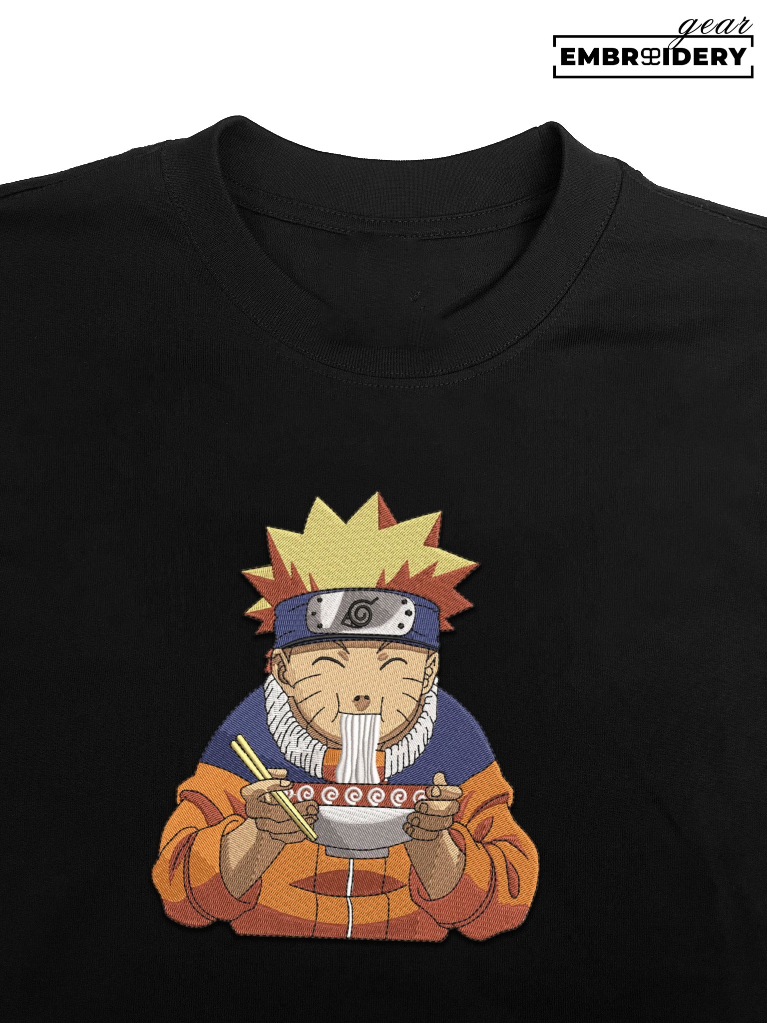 Naruto ramen Naruto Anime Embroidered Design Personalized Embroidered T Shirt Sweatshirt Hoodie Clothing NRT164