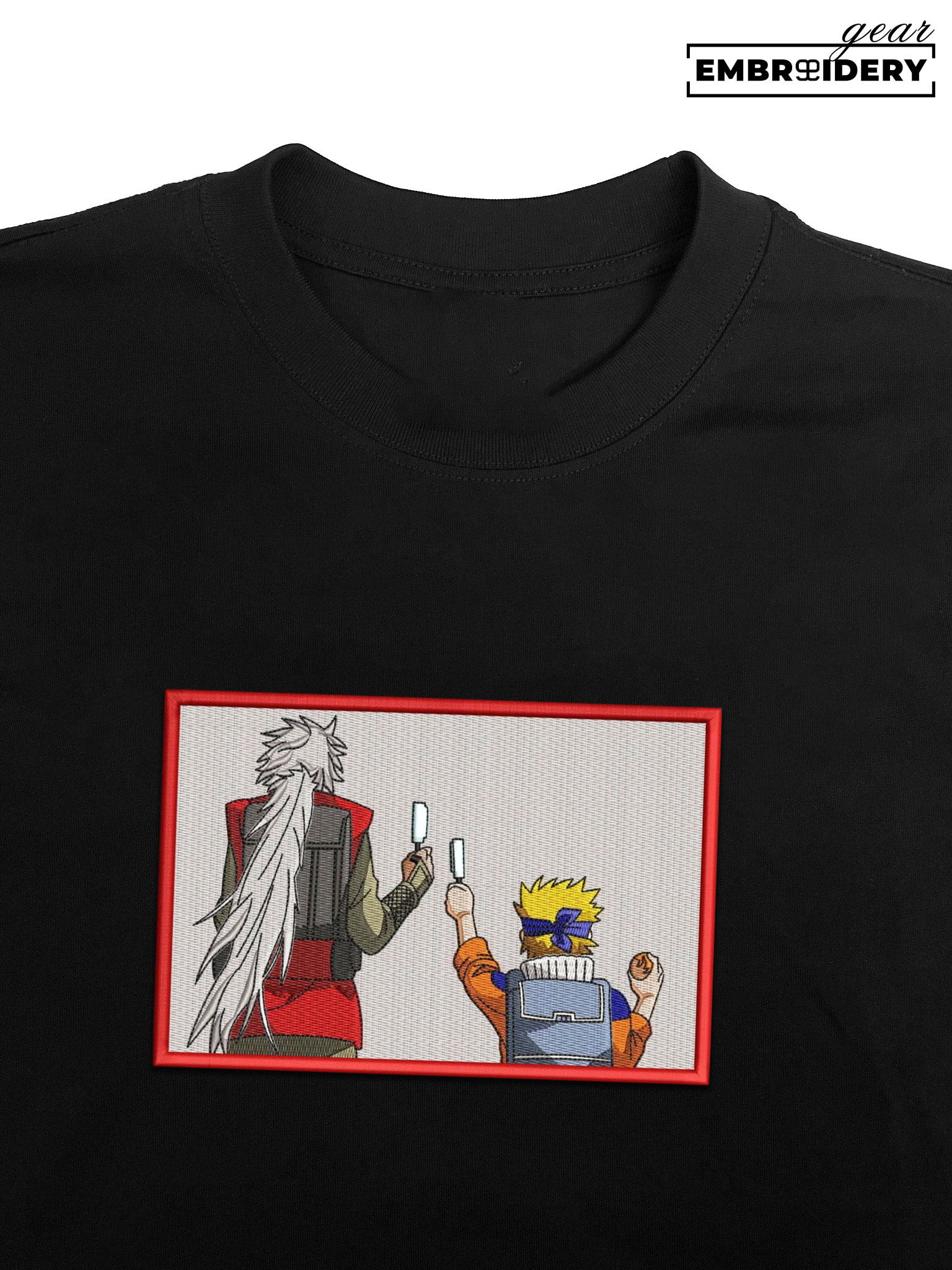 Naruto x Jiraiya Naruto Anime Embroidered Design Personalized Embroidered T Shirt Sweatshirt Hoodie Clothing NRT163