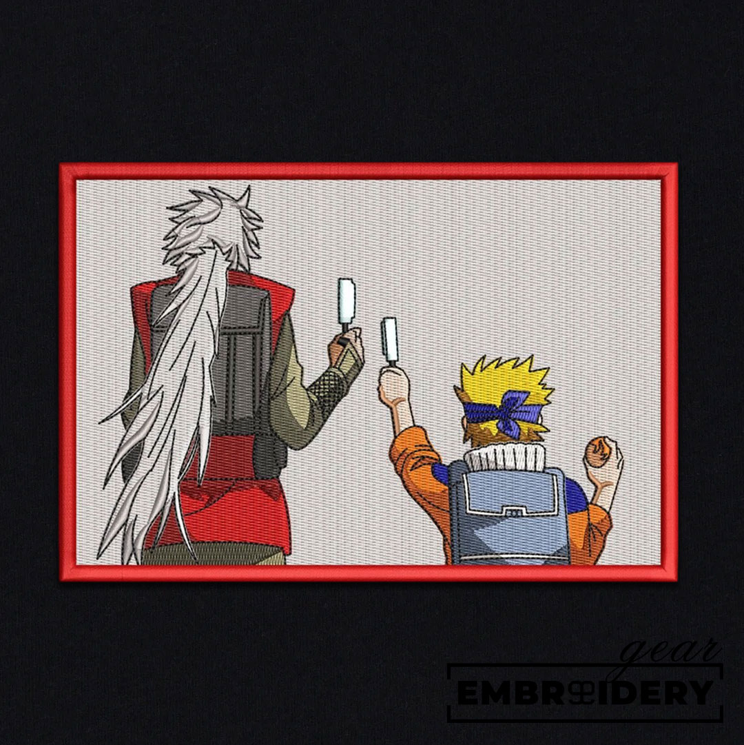 Naruto x Jiraiya Naruto Anime Embroidered Design Personalized Embroidered T Shirt Sweatshirt Hoodie Clothing NRT163
