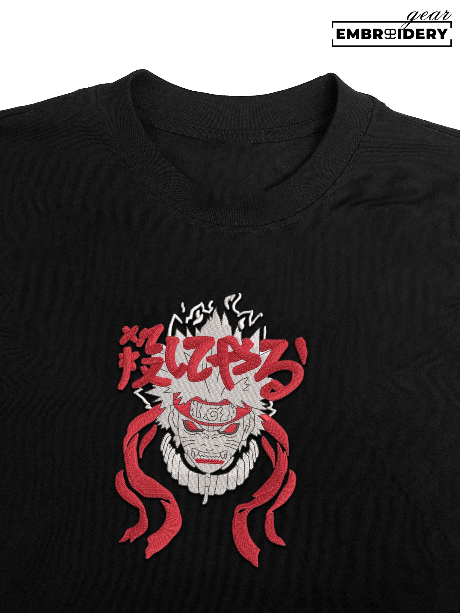 Naruto jinchuriki Naruto Anime Embroidered Design Personalized Embroidered T Shirt Sweatshirt Hoodie Clothing NRT161