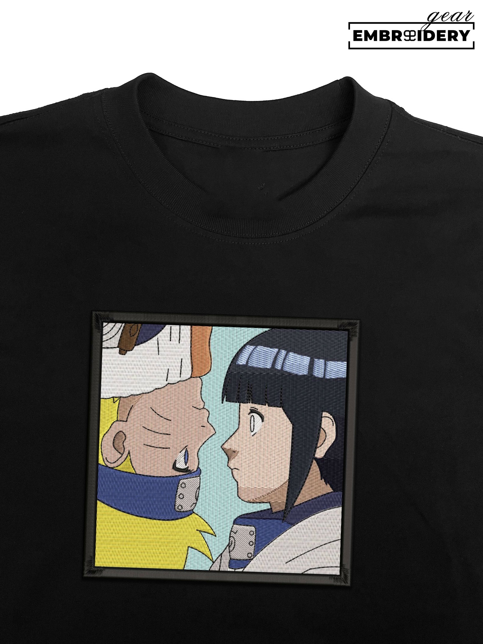 Naruto x Hinata Naruto Anime Embroidered Design Personalized Embroidered T Shirt Sweatshirt Hoodie Clothing NRT160