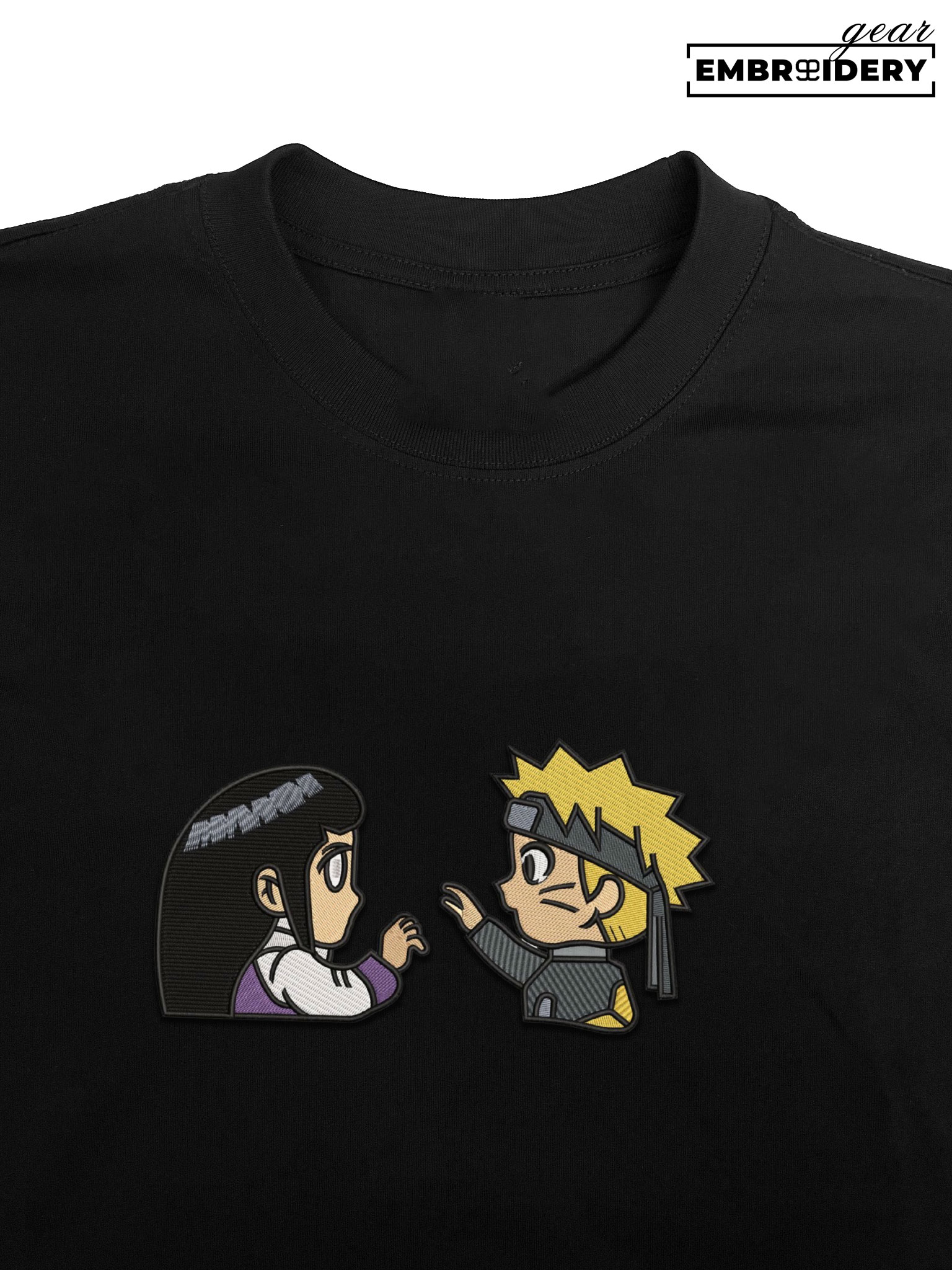 Naruto hinata chibi Naruto Anime Embroidered Design Personalized Embroidered T Shirt Sweatshirt Hoodie Clothing NRT158