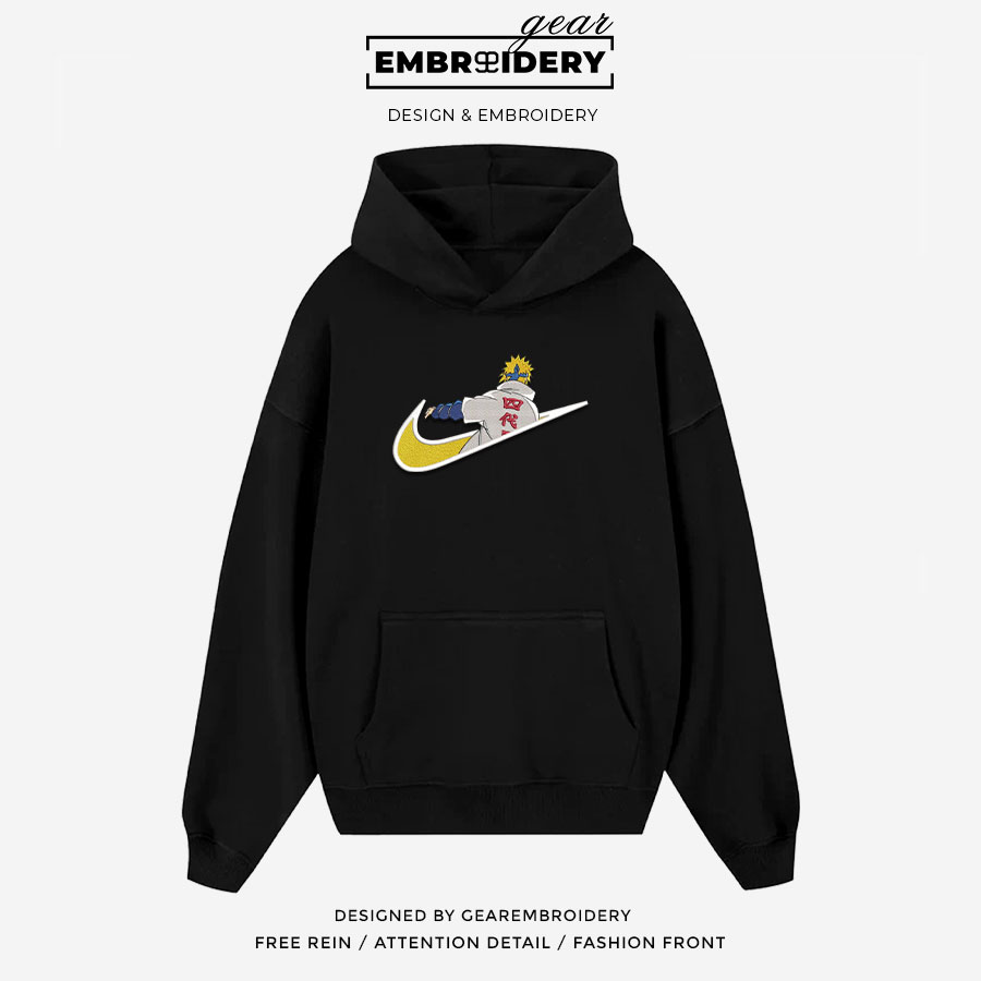 Minato swoosh nike Naruto Anime Embroidered Design Personalized Embroidered T Shirt Sweatshirt Hoodie Clothing NRT144