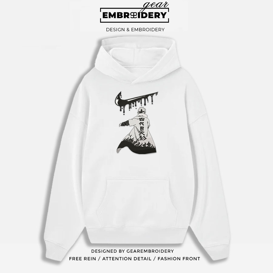 Minato swoosh nike Naruto Anime Embroidered Design Personalized Embroidered T Shirt Sweatshirt Hoodie Clothing NRT143
