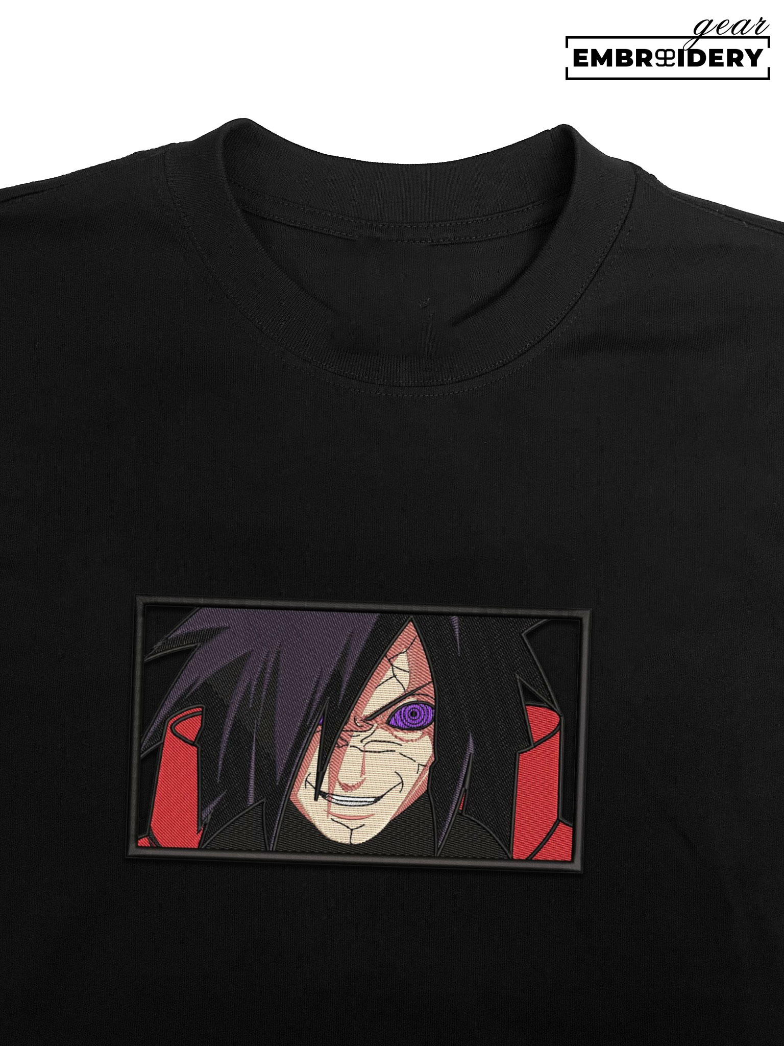 Madara uchiha Naruto Anime Embroidered Design Personalized Embroidered T Shirt Sweatshirt Hoodie Clothing NRT134