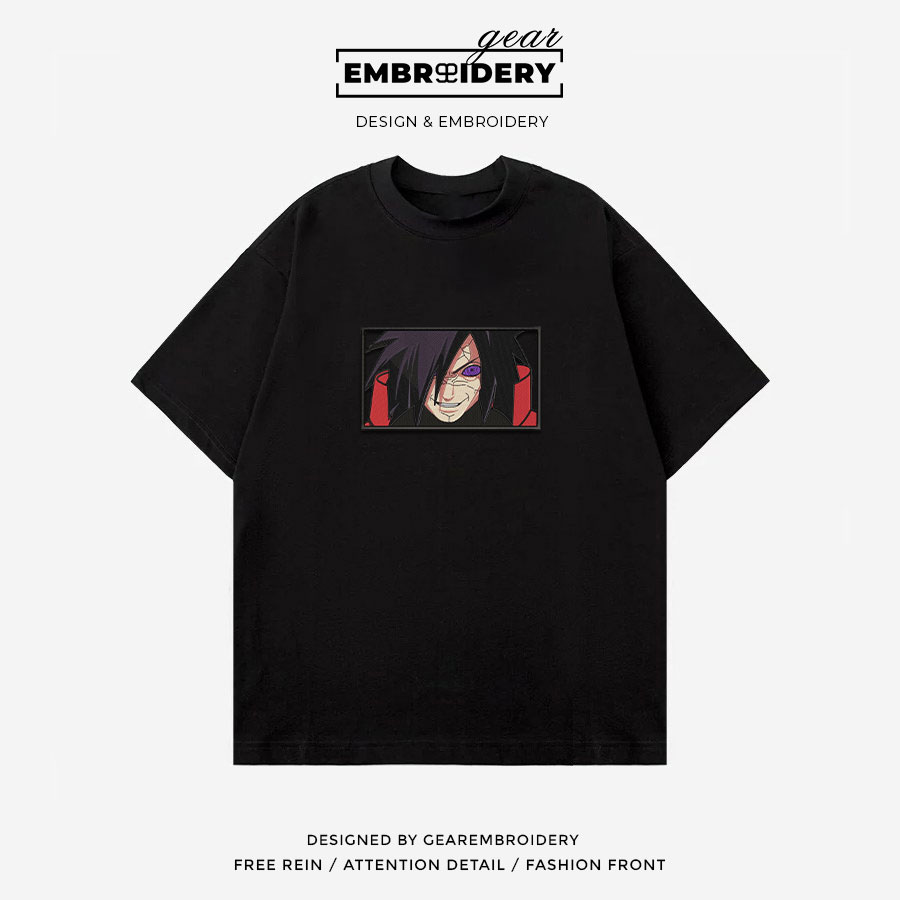 Madara uchiha Naruto Anime Embroidered Design Personalized Embroidered T Shirt Sweatshirt Hoodie Clothing NRT134