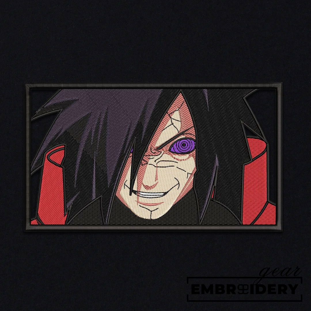 Madara uchiha Naruto Anime Embroidered Design Personalized Embroidered T Shirt Sweatshirt Hoodie Clothing NRT134