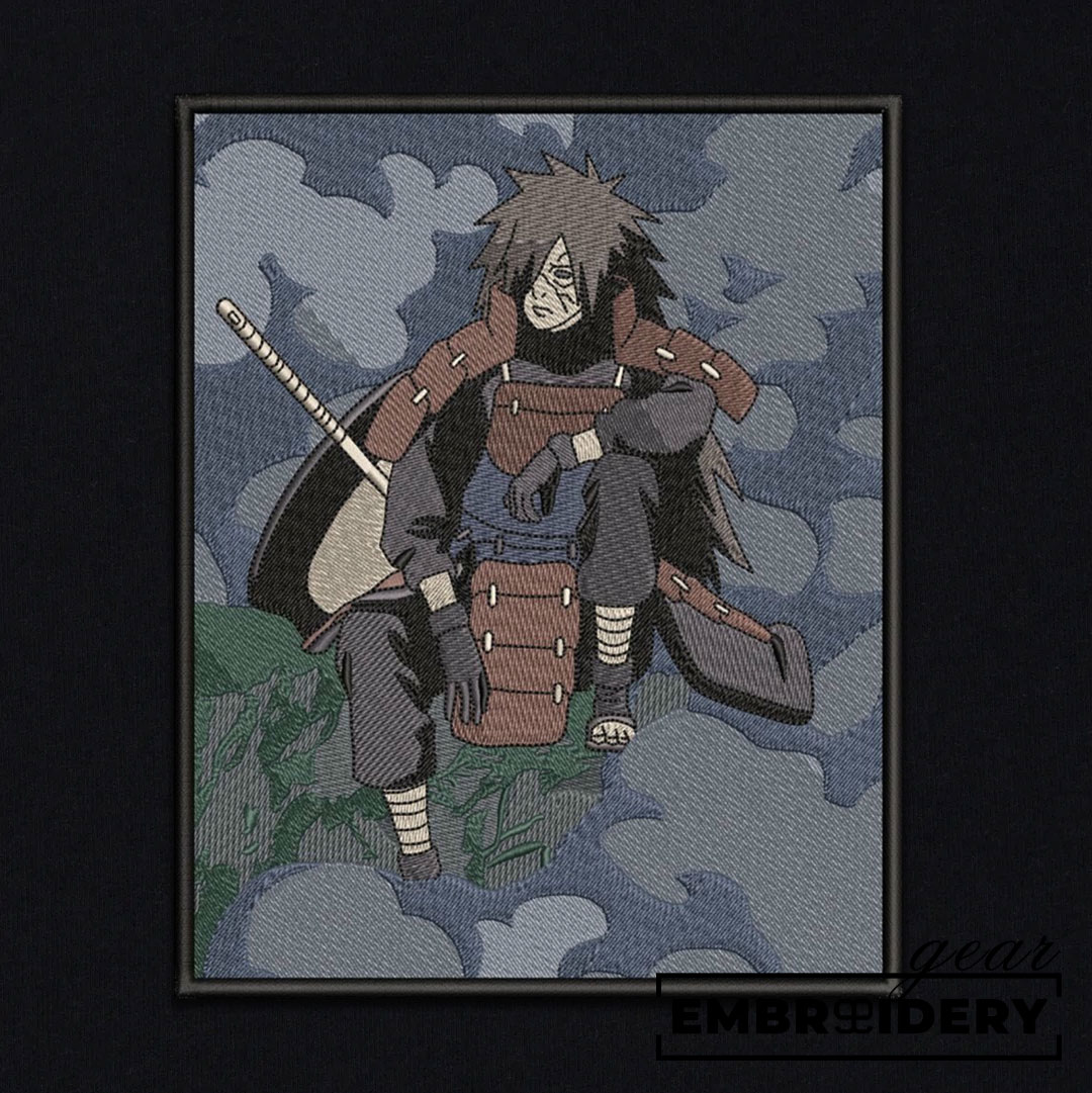 Madara uchiha Naruto Anime Embroidered Design Personalized Embroidered T Shirt Sweatshirt Hoodie Clothing NRT133