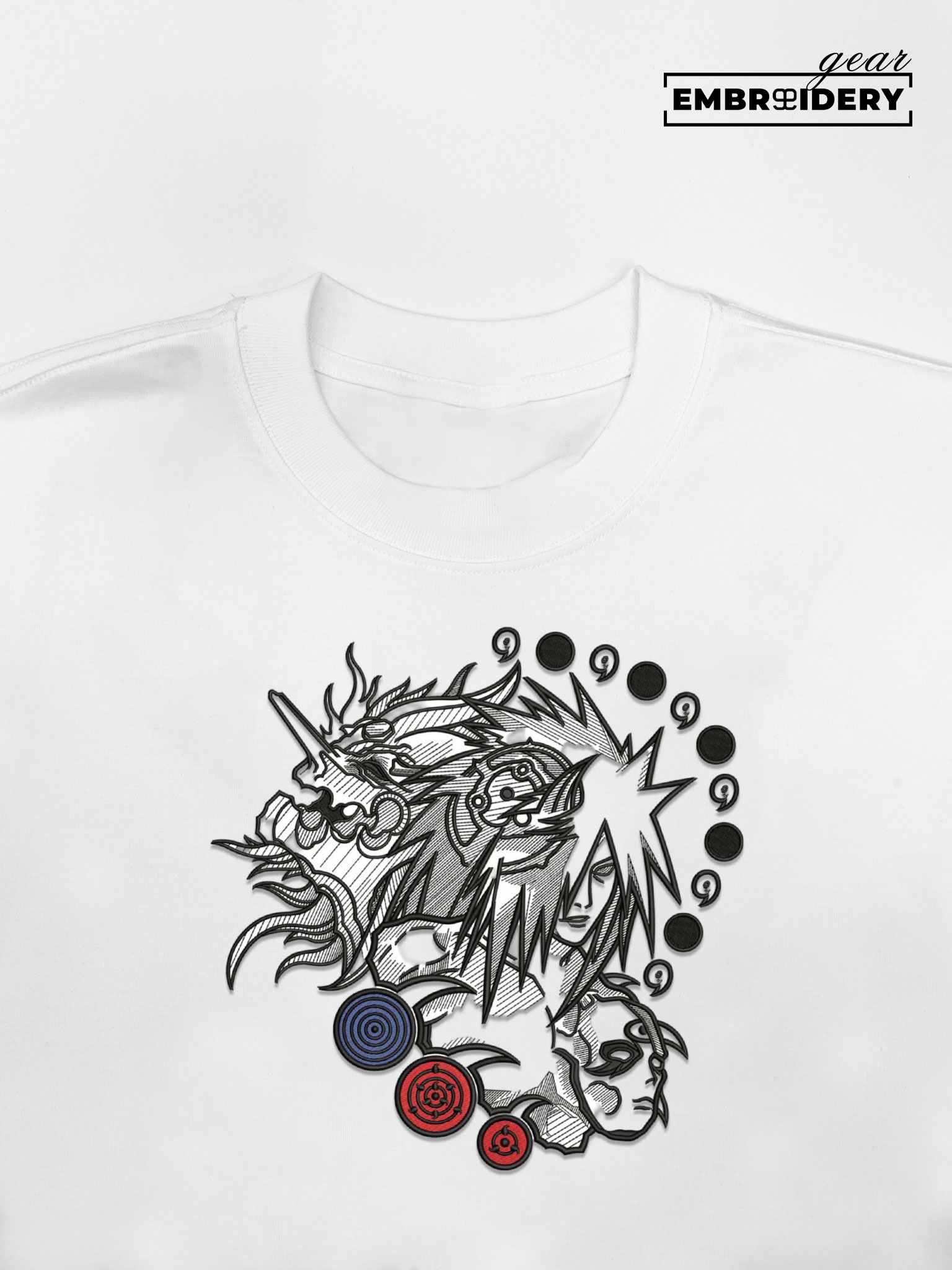 Madara uchiha Naruto Anime Embroidered Design Personalized Embroidered T Shirt Sweatshirt Hoodie Clothing NRT131