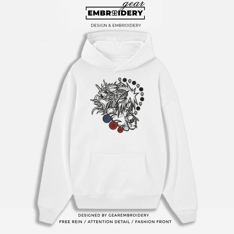 Madara uchiha Naruto Anime Embroidered Design Personalized Embroidered T Shirt Sweatshirt Hoodie Clothing NRT131