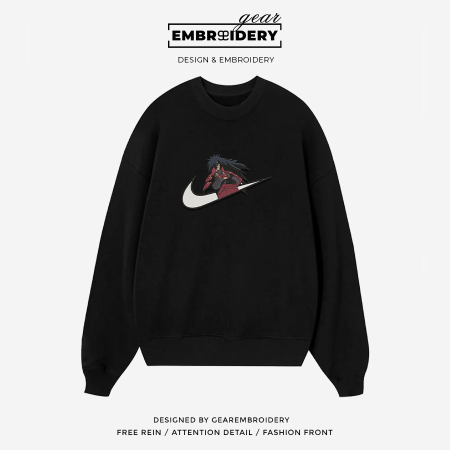Madara swoosh nike Naruto Anime Embroidered Design Personalized Embroidered T Shirt Sweatshirt Hoodie Clothing NRT129