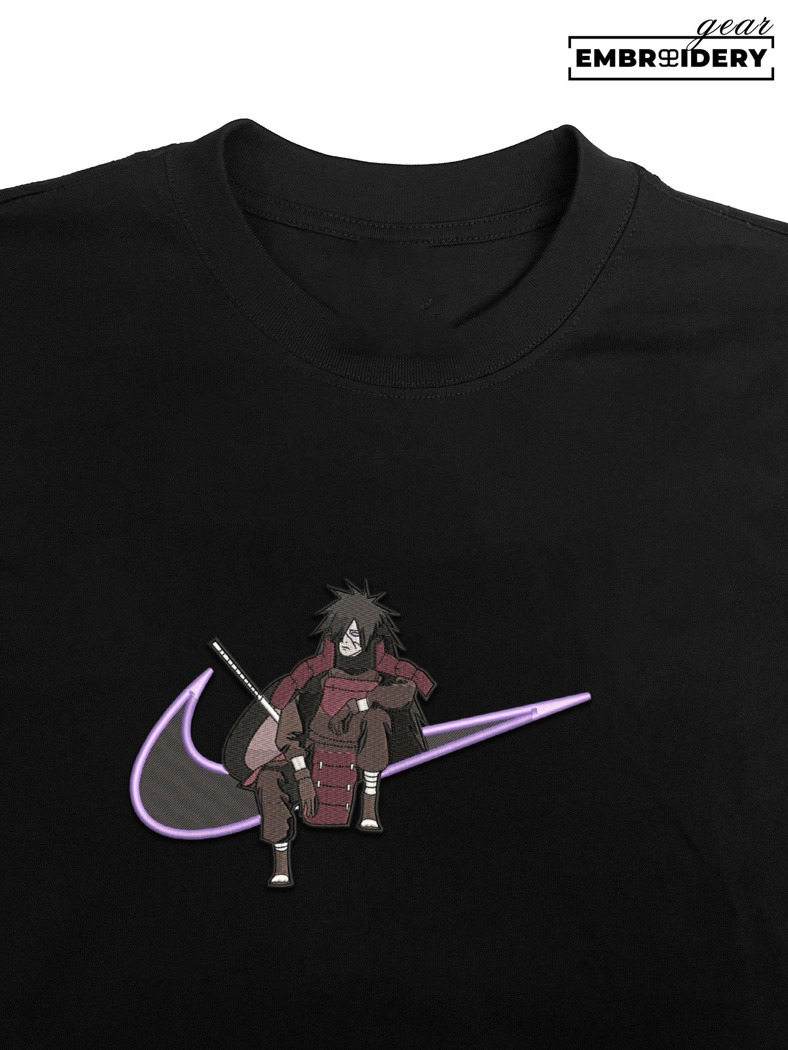 Madara swoosh nike Naruto Anime Embroidered Design Personalized Embroidered T Shirt Sweatshirt Hoodie Clothing NRT128