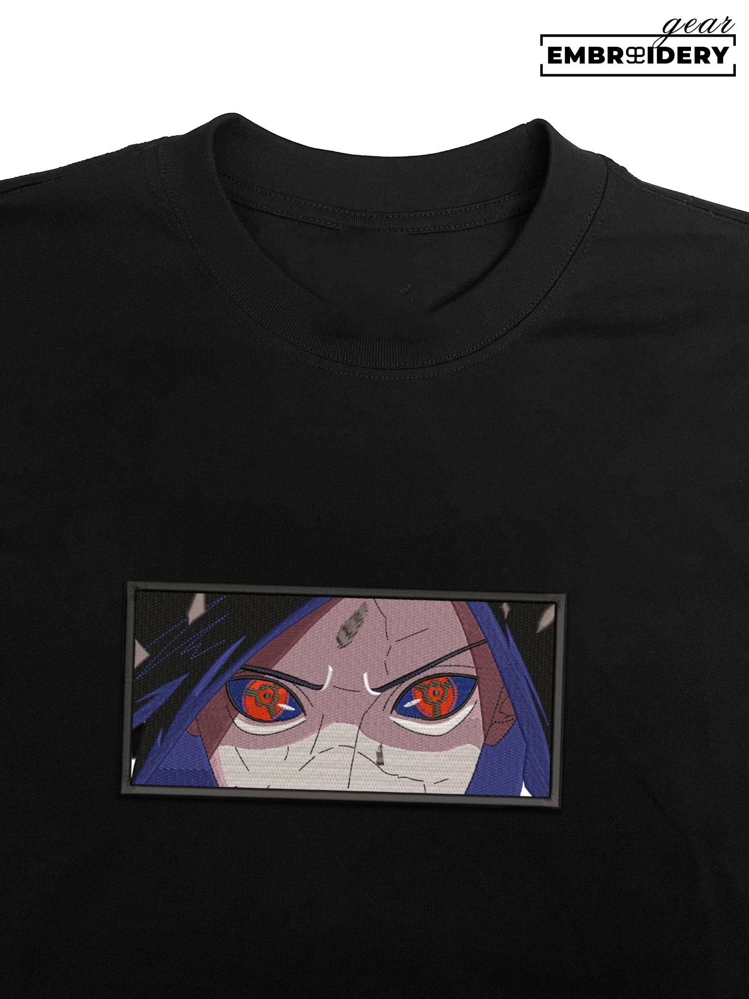 Madara eyes Naruto Anime Embroidered Design Personalized Embroidered T Shirt Sweatshirt Hoodie Clothing NRT121