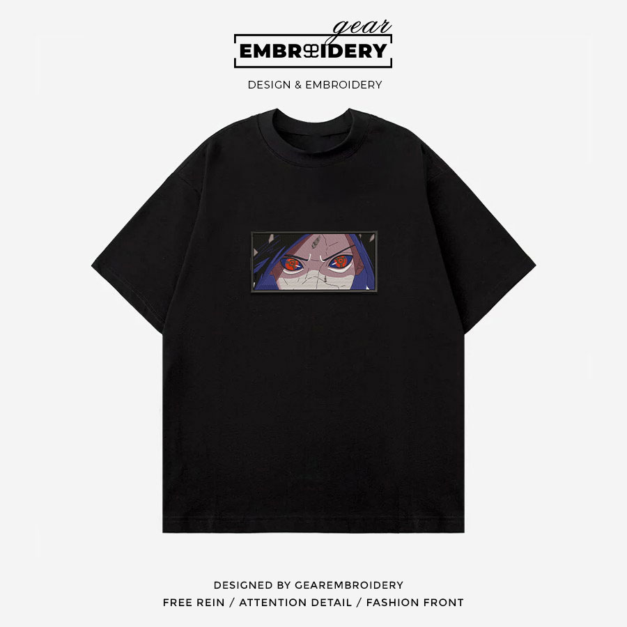 Madara eyes Naruto Anime Embroidered Design Personalized Embroidered T Shirt Sweatshirt Hoodie Clothing NRT121