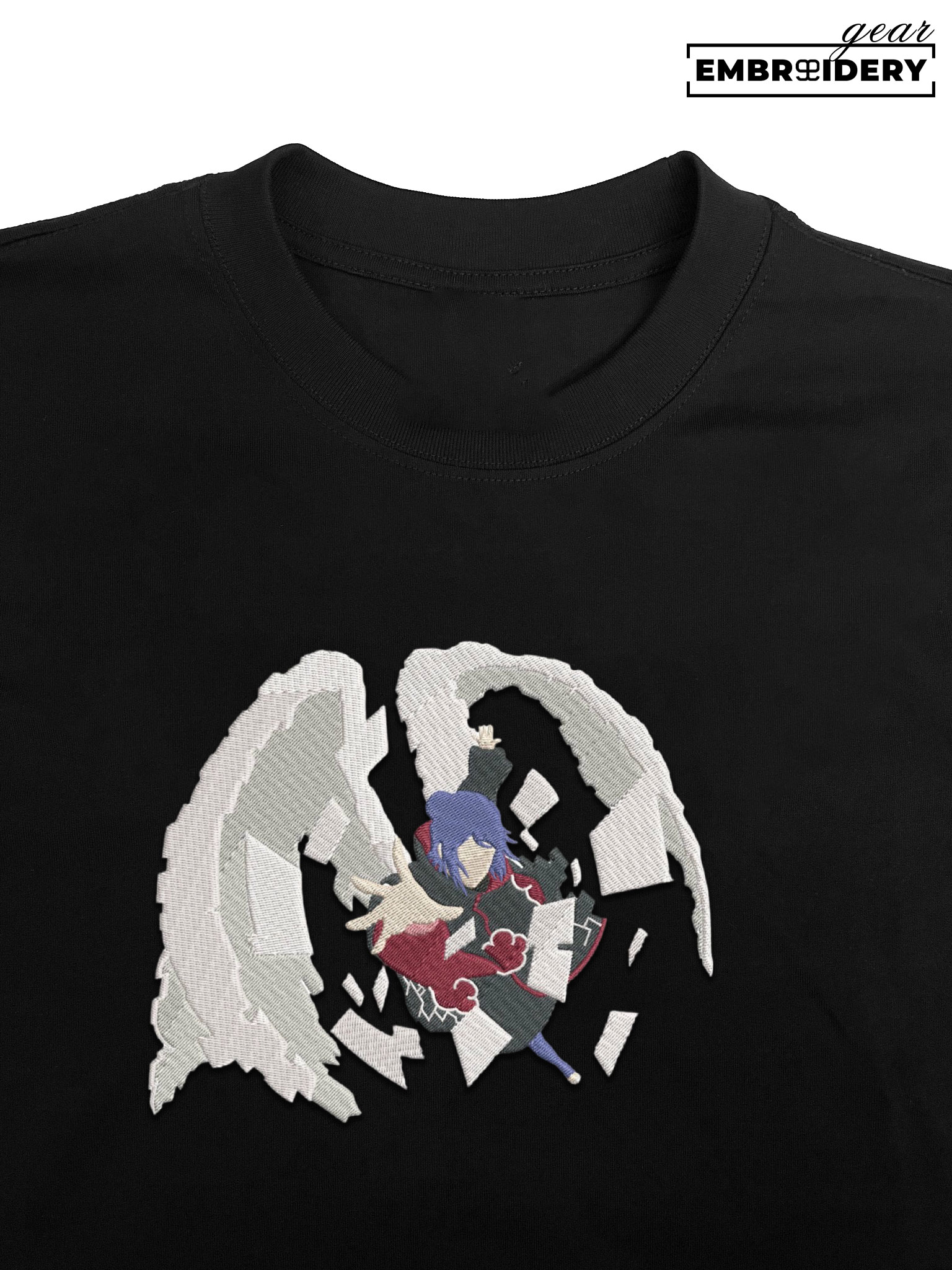 Konan wings Naruto Anime Embroidered Design Personalized Embroidered T Shirt Sweatshirt Hoodie Clothing NRT116