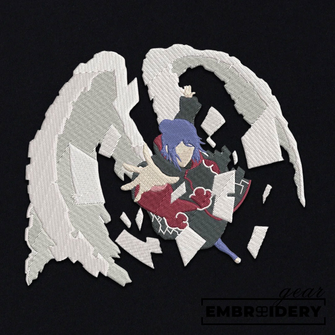 Konan wings Naruto Anime Embroidered Design Personalized Embroidered T Shirt Sweatshirt Hoodie Clothing NRT116