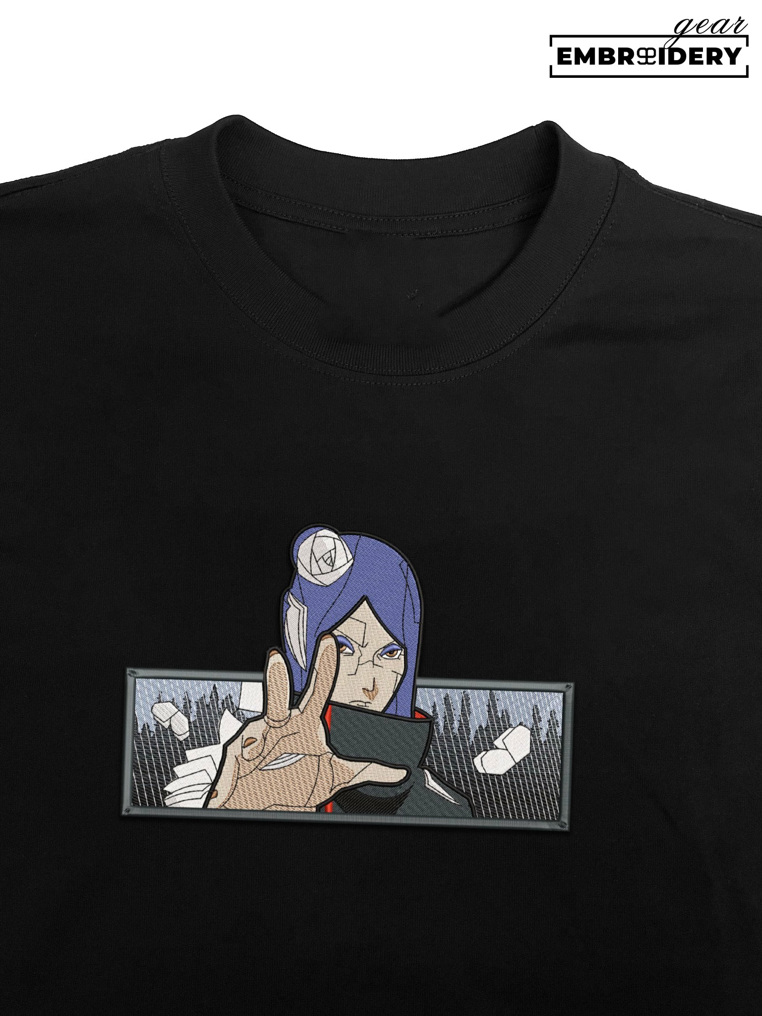 Konan Naruto Anime Embroidered Design Personalized Embroidered T Shirt Sweatshirt Hoodie Clothing NRT115