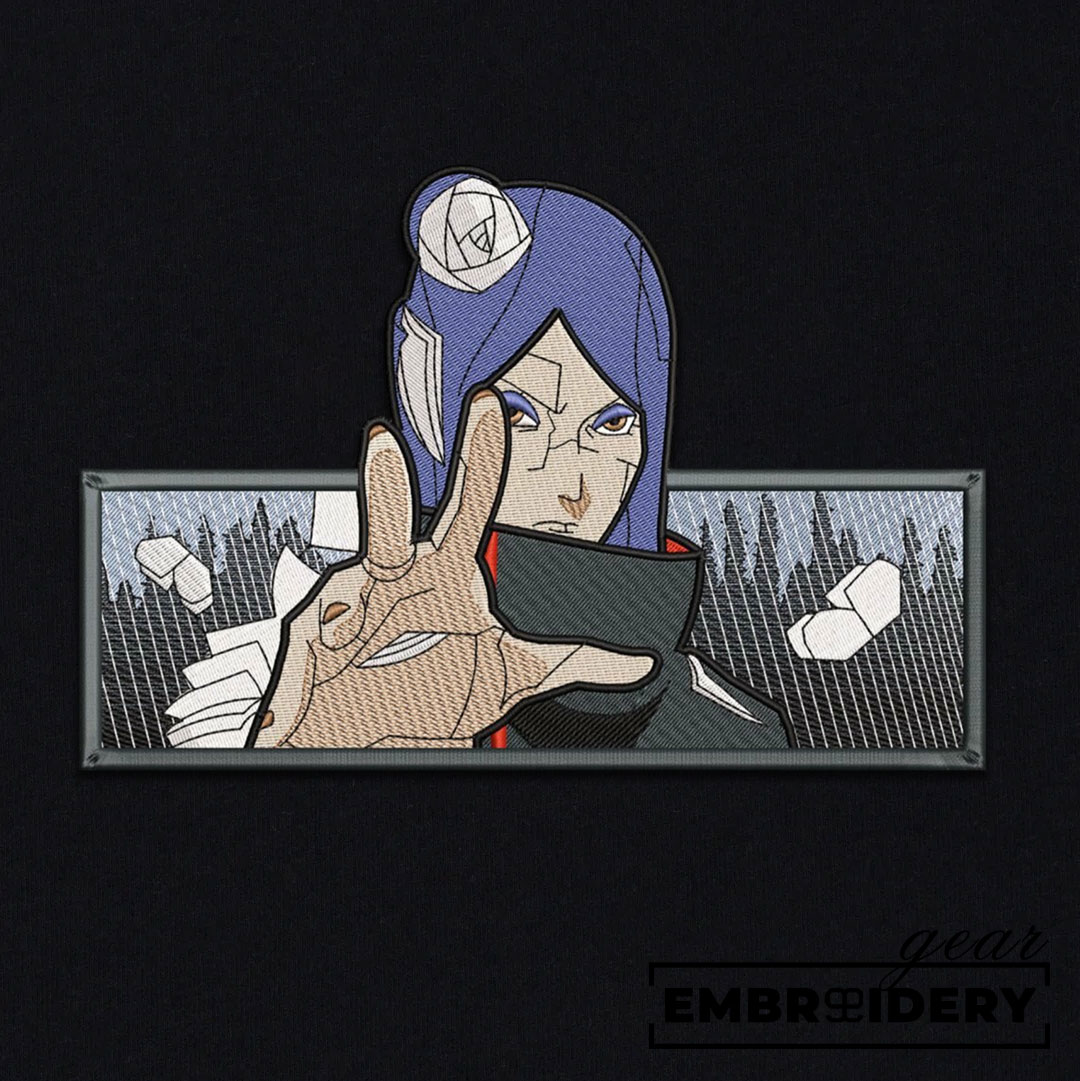 Konan Naruto Anime Embroidered Design Personalized Embroidered T Shirt Sweatshirt Hoodie Clothing NRT115