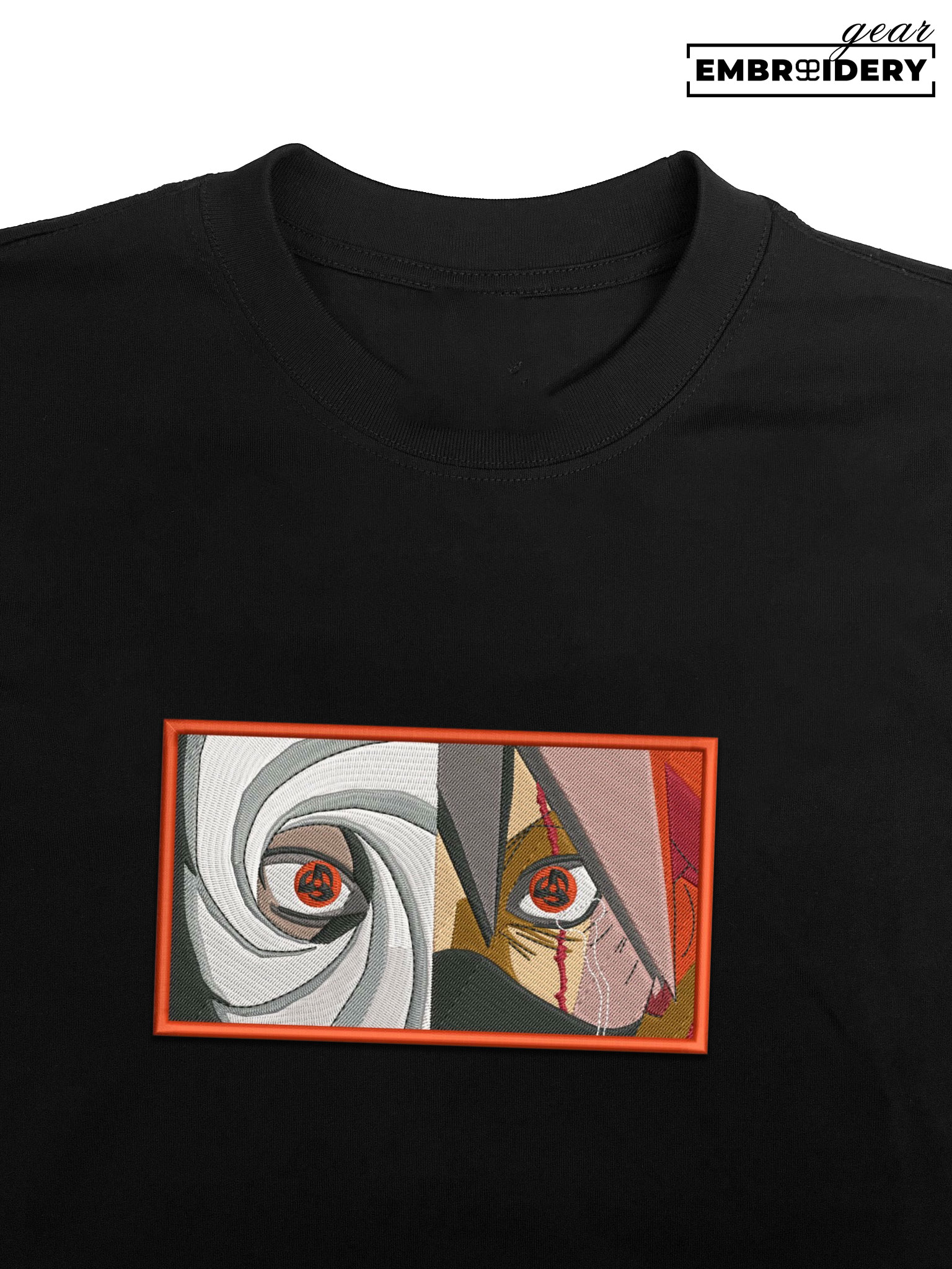 Kakashi x obito Naruto Anime Embroidered Design Personalized Embroidered T Shirt Sweatshirt Hoodie Clothing NRT111