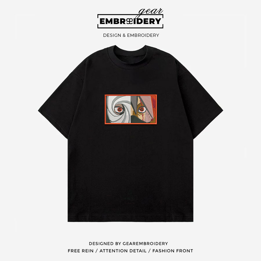 Kakashi x obito Naruto Anime Embroidered Design Personalized Embroidered T Shirt Sweatshirt Hoodie Clothing NRT111