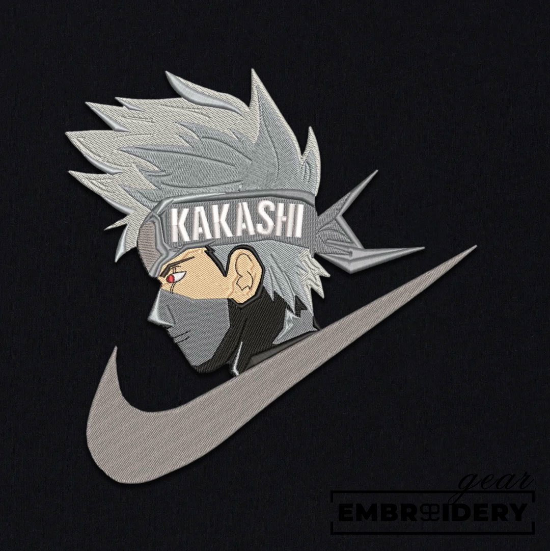 Kakashi swoosh nike Naruto Anime Embroidered Design Personalized Embroidered T Shirt Sweatshirt Hoodie Clothing NRT109