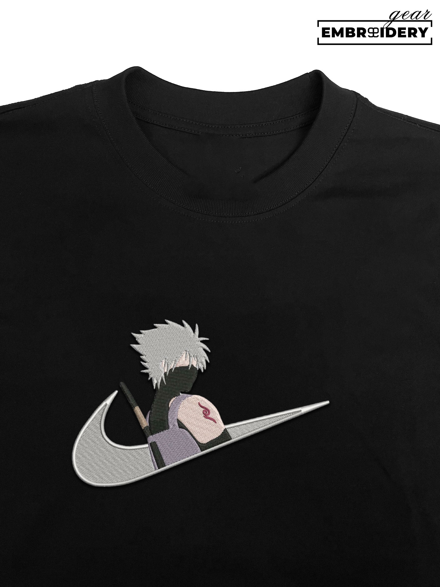 Kakashi swoosh nike Naruto Anime Embroidered Design Personalized Embroidered T Shirt Sweatshirt Hoodie Clothing NRT106
