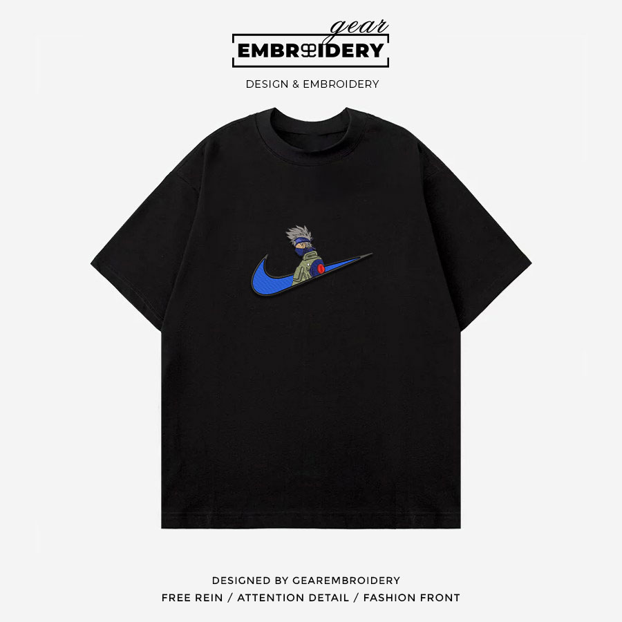 Kakashi swoosh nike Naruto Anime Embroidered Design Personalized Embroidered T Shirt Sweatshirt Hoodie Clothing NRT104