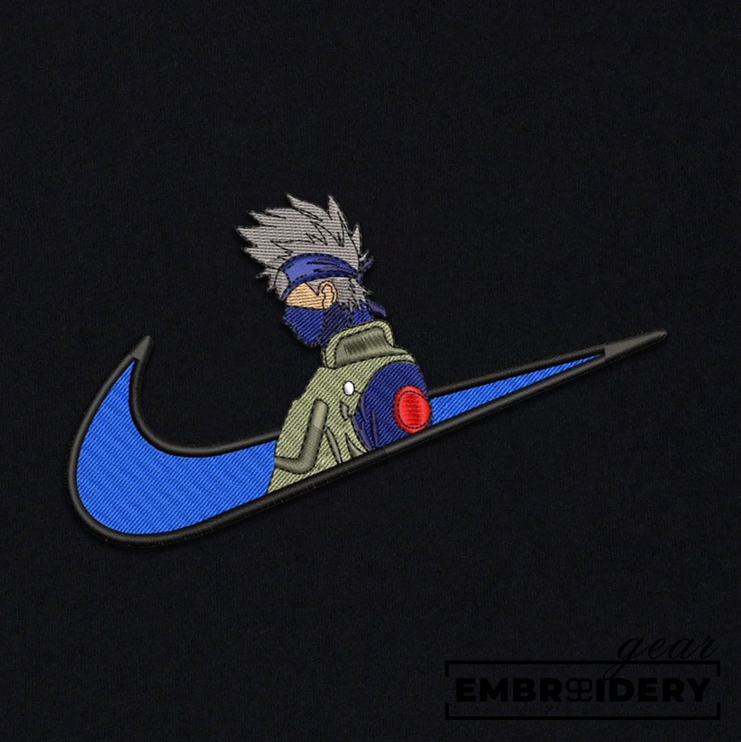 Kakashi swoosh nike Naruto Anime Embroidered Design Personalized Embroidered T Shirt Sweatshirt Hoodie Clothing NRT104