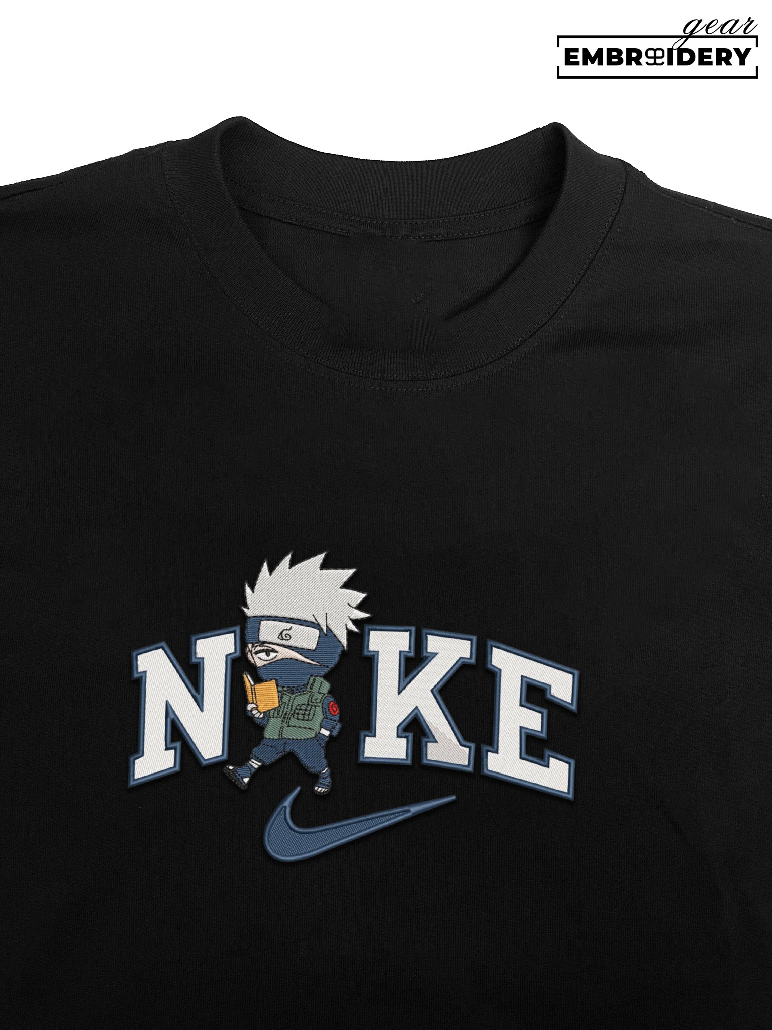 Kakashi nike nike Naruto Anime Embroidered Design Personalized Embroidered T Shirt Sweatshirt Hoodie Clothing NRT099