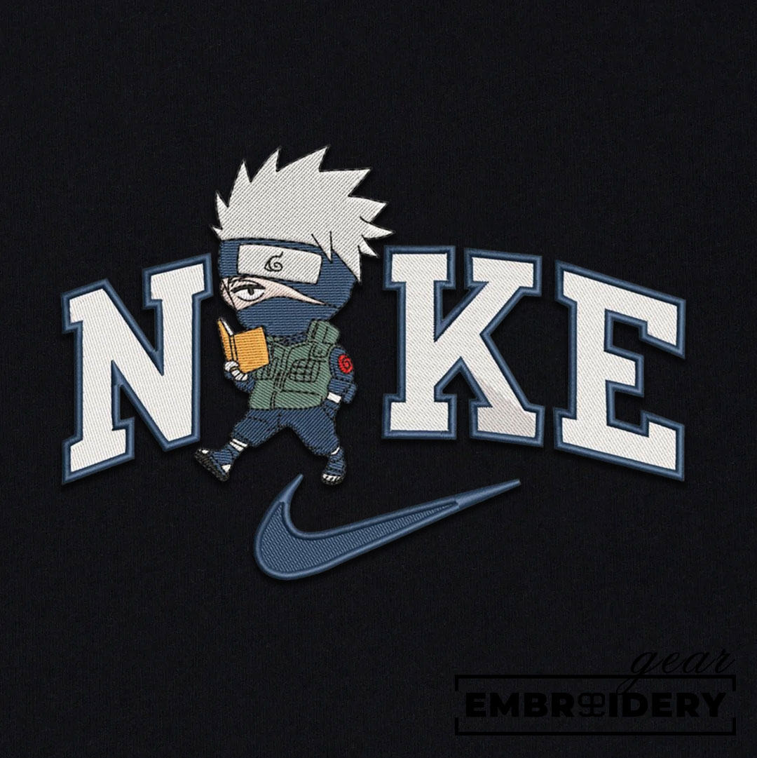 Kakashi nike nike Naruto Anime Embroidered Design Personalized Embroidered T Shirt Sweatshirt Hoodie Clothing NRT099