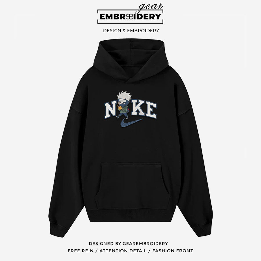 Kakashi nike nike Naruto Anime Embroidered Design Personalized Embroidered T Shirt Sweatshirt Hoodie Clothing NRT099