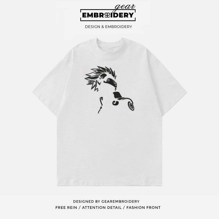 Kakashi hatake Naruto Anime Embroidered Design Personalized Embroidered T Shirt Sweatshirt Hoodie Clothing NRT096