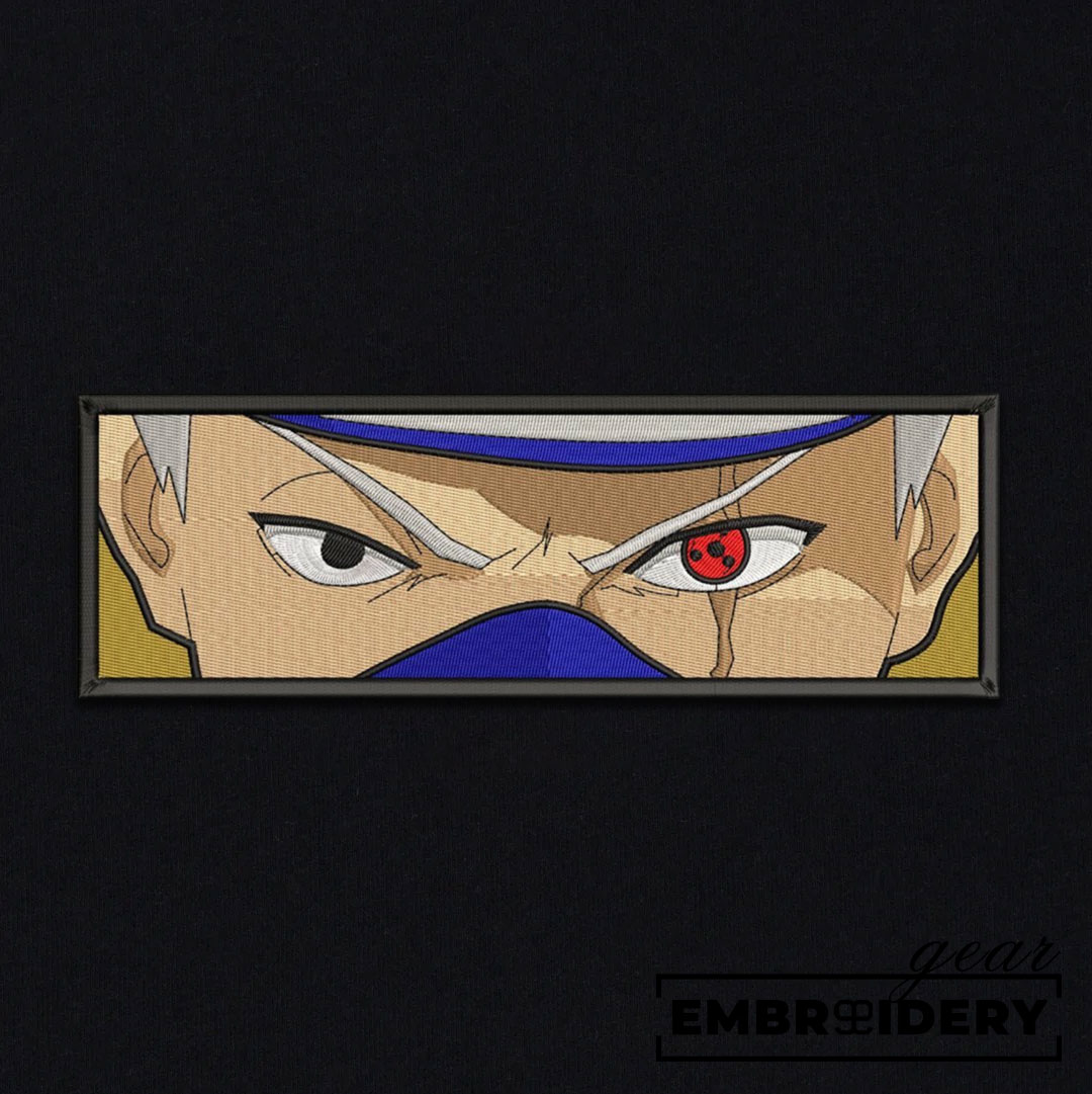 Kakashi eyes Naruto Anime Embroidered Design Personalized Embroidered T Shirt Sweatshirt Hoodie Clothing NRT093