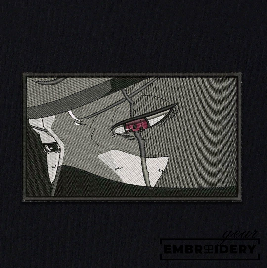 Kakashi eyes Naruto Anime Embroidered Design Personalized Embroidered T Shirt Sweatshirt Hoodie Clothing NRT092