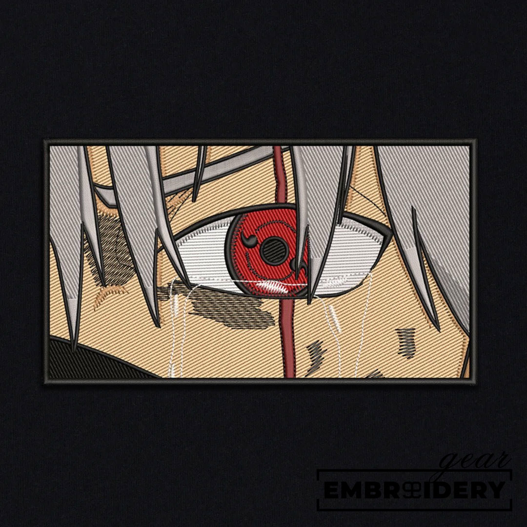 Kakashi eye Naruto Anime Embroidered Design Personalized Embroidered T Shirt Sweatshirt Hoodie Clothing NRT091