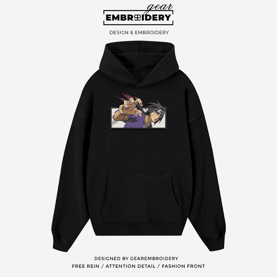 Itachi uchiha Naruto Anime Embroidered Design Personalized Embroidered T Shirt Sweatshirt Hoodie Clothing NRT062