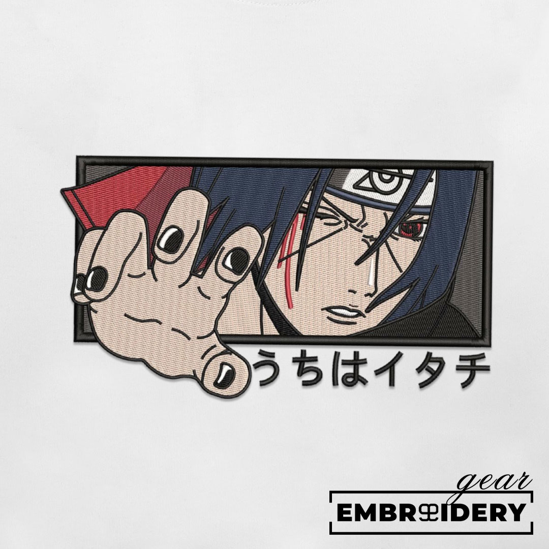 Itachi uchiha Naruto Anime Embroidered Design Personalized Embroidered T Shirt Sweatshirt Hoodie Clothing NRT063