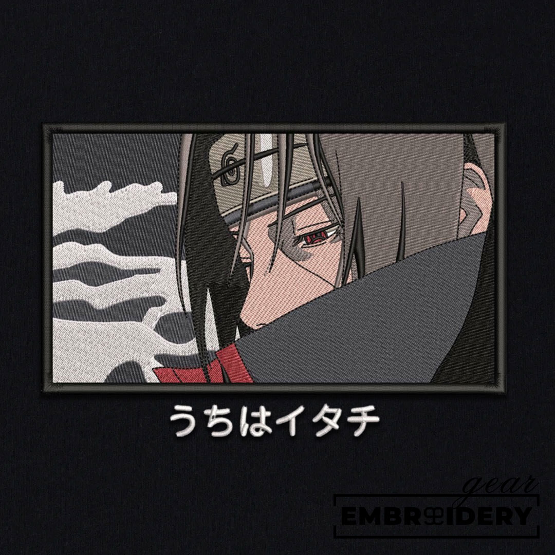 Itachi uchiha Naruto Anime Embroidered Design Personalized Embroidered T Shirt Sweatshirt Hoodie Clothing NRT065