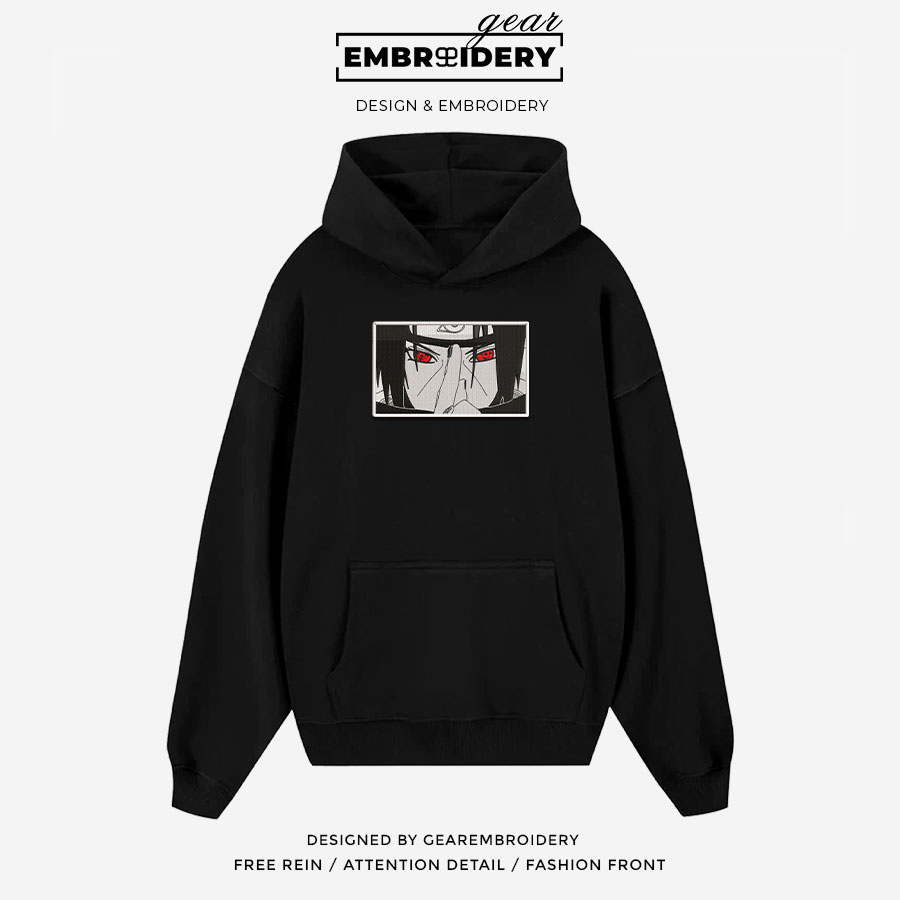 Itachi uchiha Naruto Anime Embroidered Design Personalized Embroidered T Shirt Sweatshirt Hoodie Clothing NRT068
