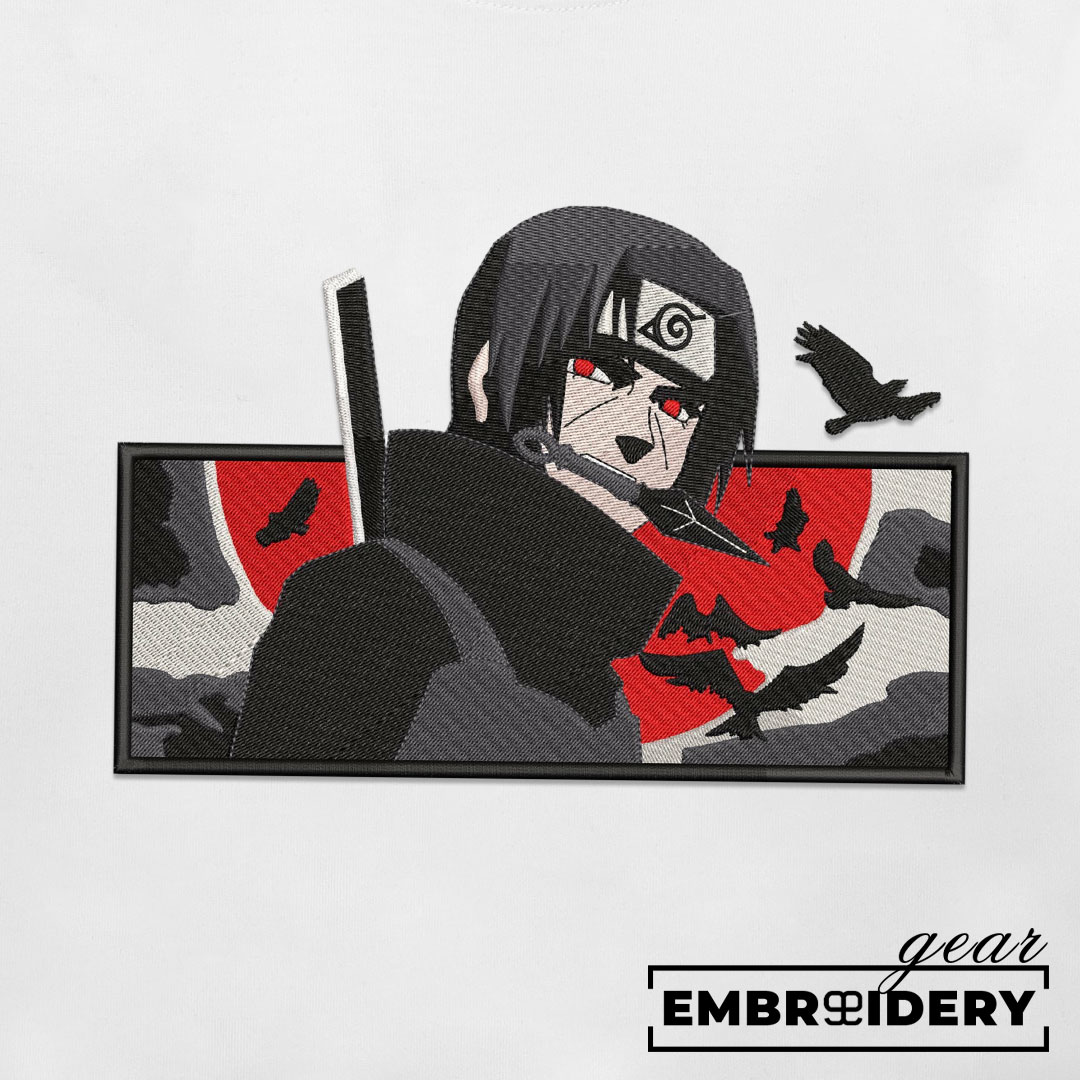 Itachi uchiha Naruto Anime Embroidered Design Personalized Embroidered T Shirt Sweatshirt Hoodie Clothing NRT069