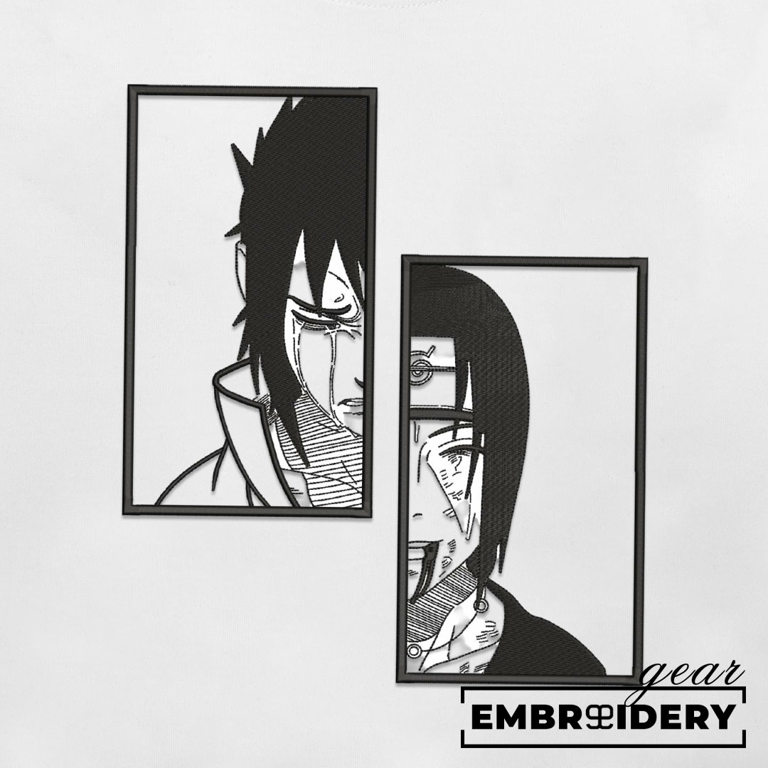 Itachi x sasuke Naruto Anime Embroidered Design Personalized Embroidered T Shirt Sweatshirt Hoodie Clothing NRT073
