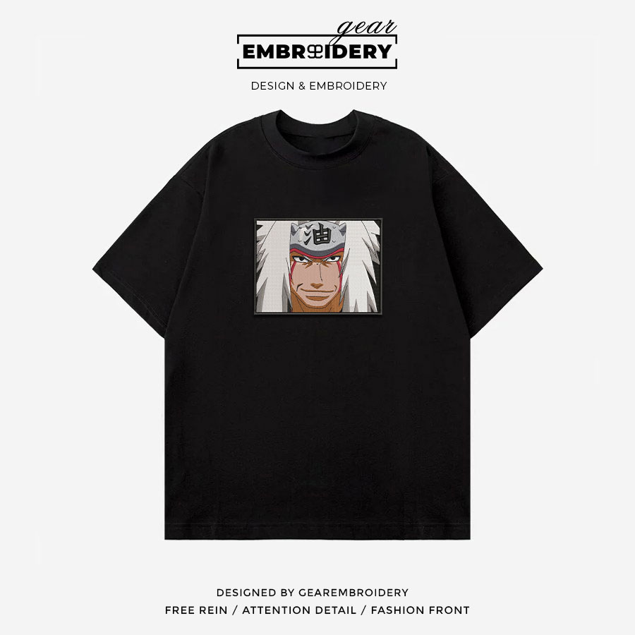 Jiraiya Naruto Anime Embroidered Design Personalized Embroidered T Shirt Sweatshirt Hoodie Clothing NRT074