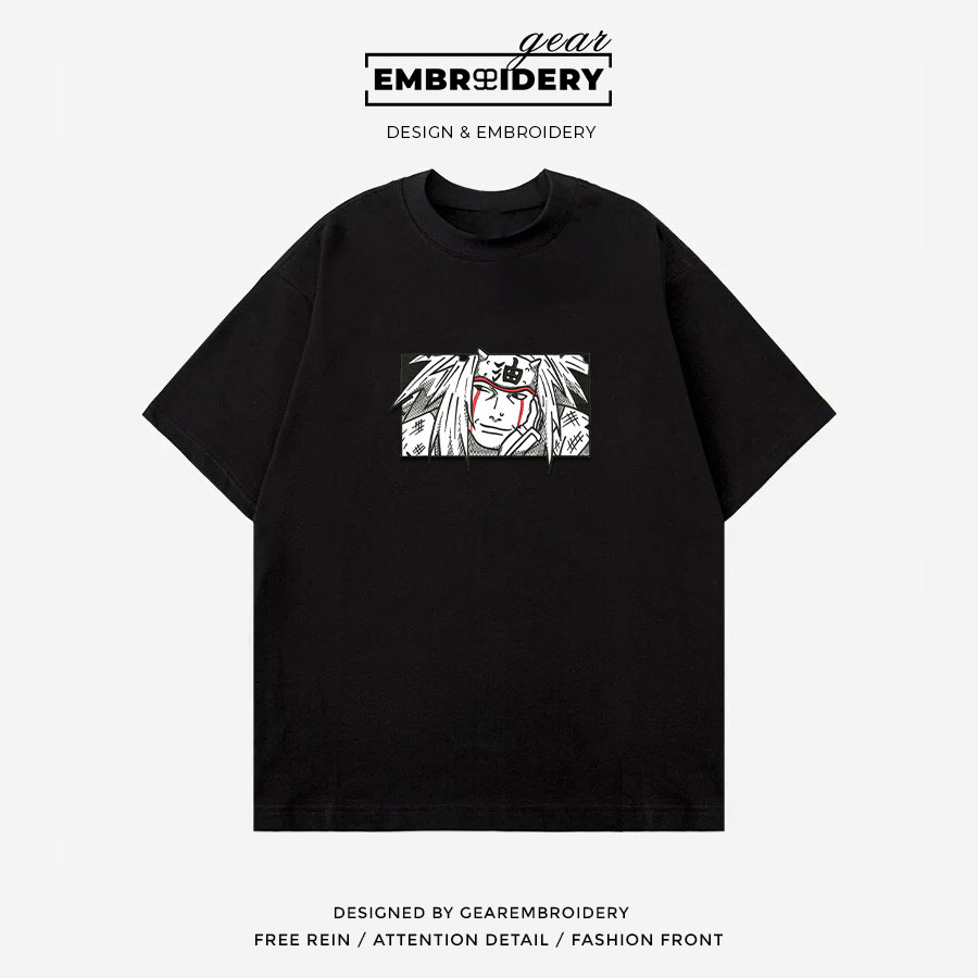 Jiraiya Naruto Anime Embroidered Design Personalized Embroidered T Shirt Sweatshirt Hoodie Clothing NRT075
