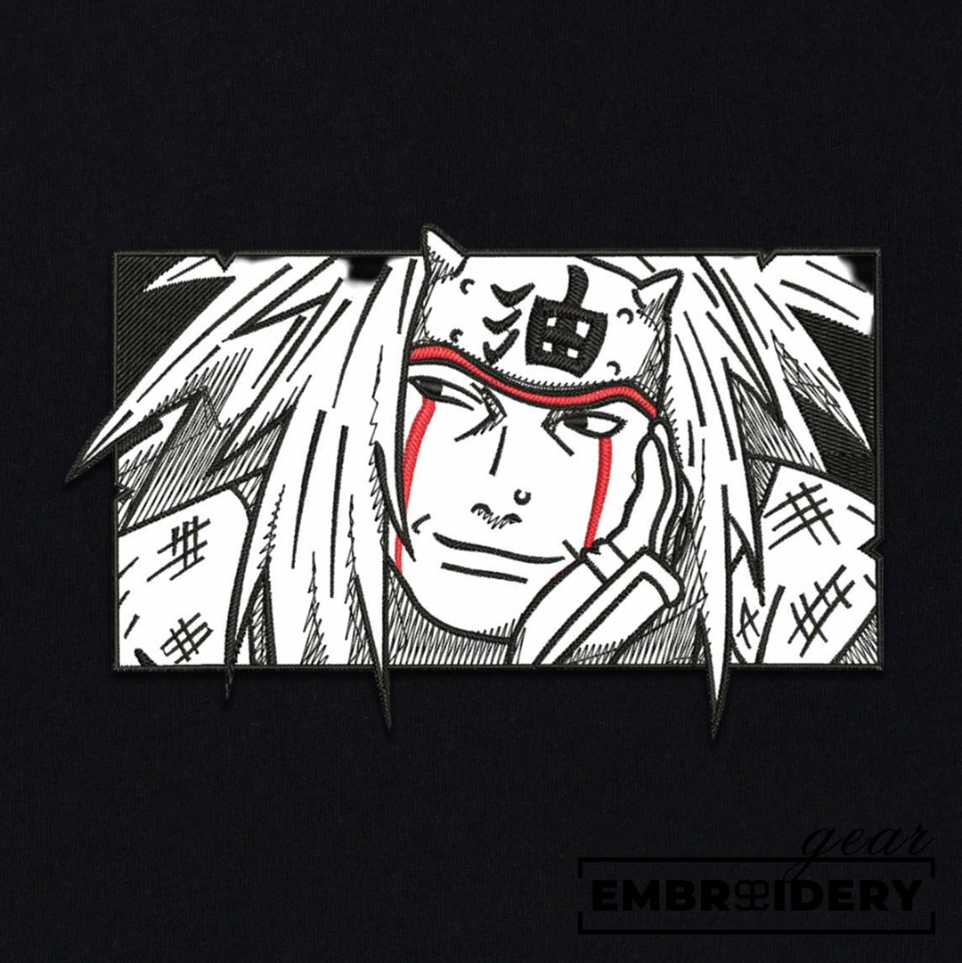 Jiraiya Naruto Anime Embroidered Design Personalized Embroidered T Shirt Sweatshirt Hoodie Clothing NRT075