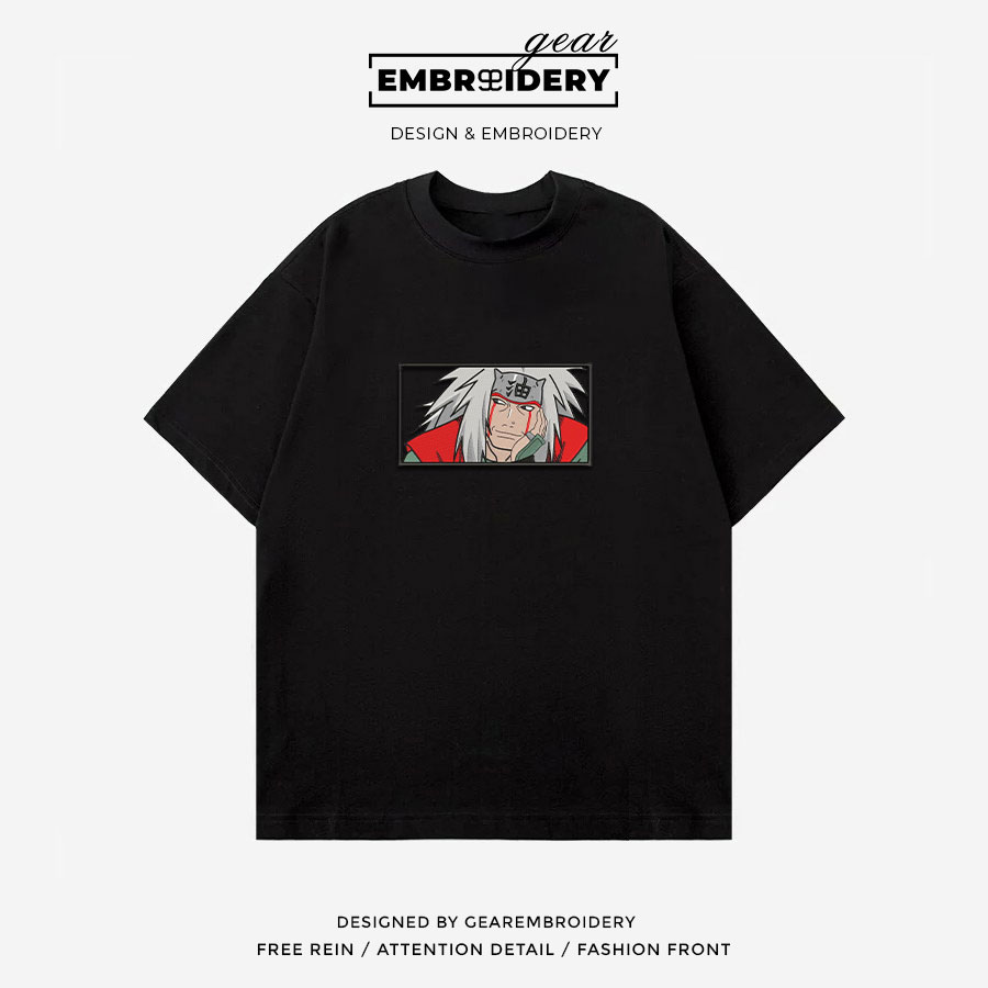 Jiraiya Naruto Anime Embroidered Design Personalized Embroidered T Shirt Sweatshirt Hoodie Clothing NRT076